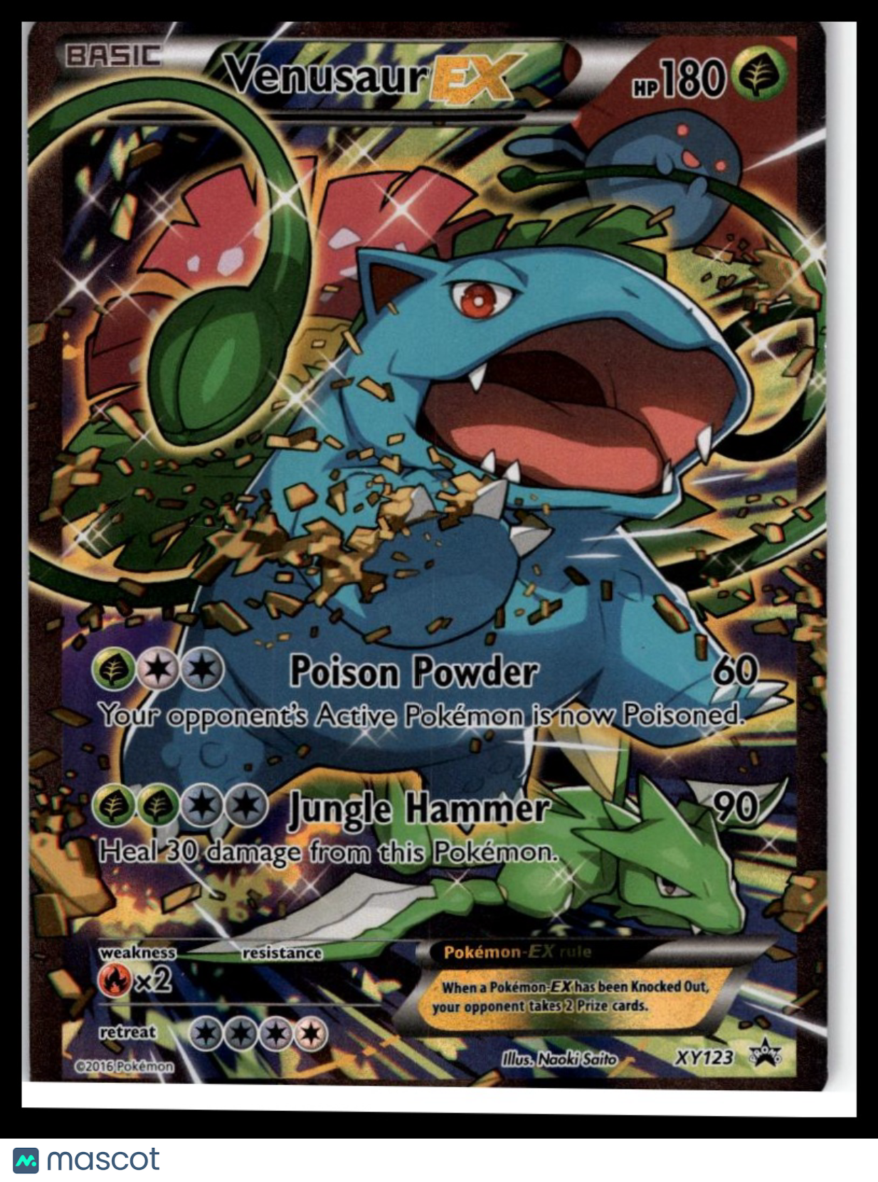 2016 Pokemon Venusaur EX #XY123 Promo FA