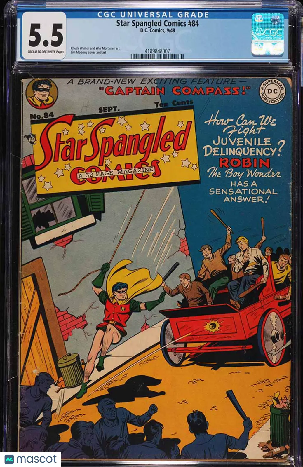 Star Spangled Comics #84 CGC 5.5 Fine- D.C. Comics