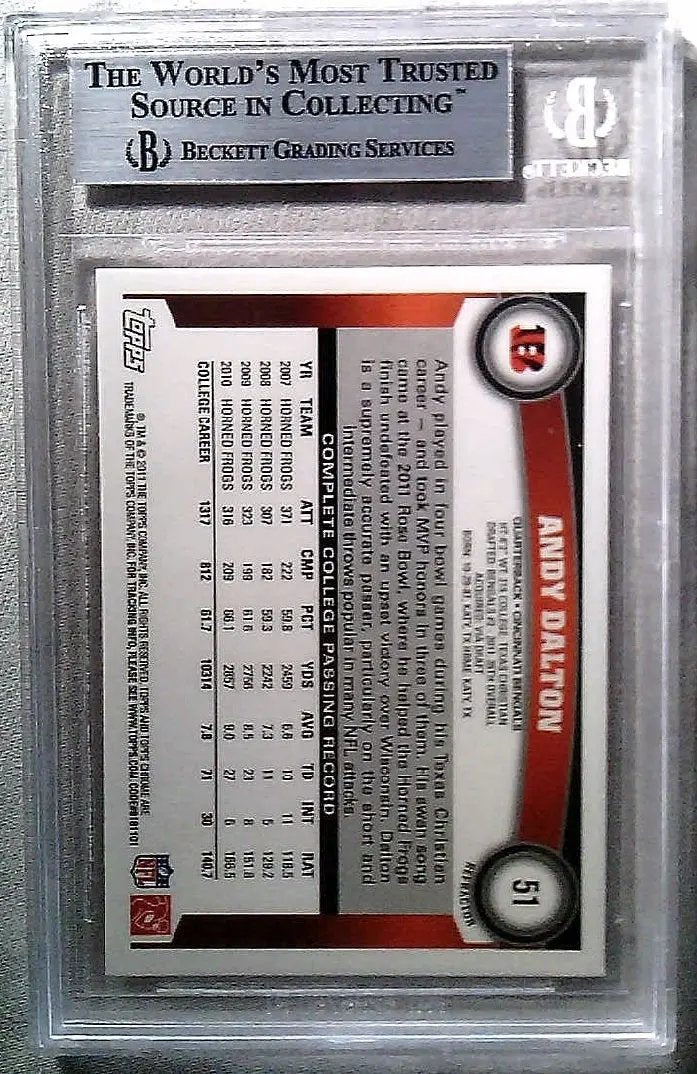 Andy Dalton 2011 Topps Chrome Orange Refractors #51 - BGS 9 Topps