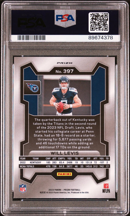 Will Levis 2023 Panini Prizm Lazer Prizm #397 - PSA 9 Panini