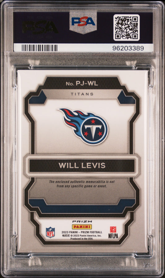 2023 Panini Prizm Premier Jerseys Will Levis #PJWL Premier Jerseys PSA 10