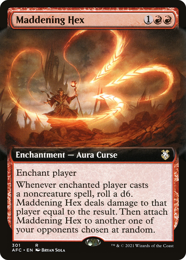 Maddening Hex (Extended Art) (301) (AFC) Magic: The Gathering