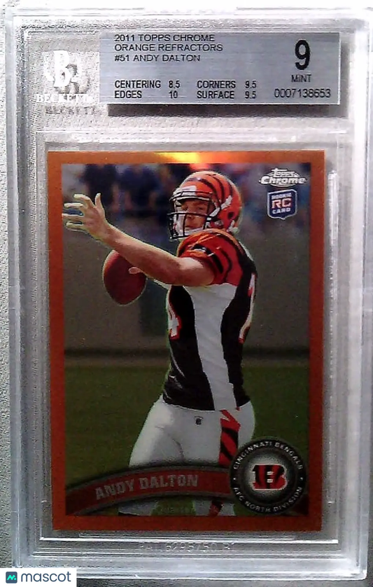 Andy Dalton 2011 Topps Chrome Orange Refractors #51 - BGS 9 Topps