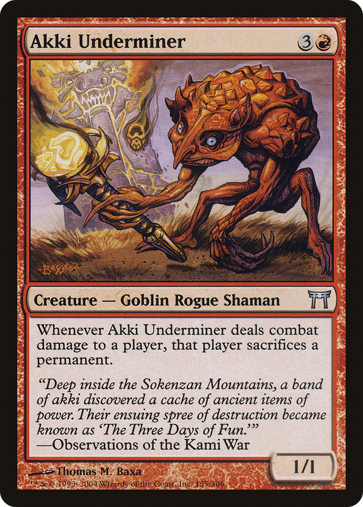Akki Underminer (Champions of Kamigawa) (155) Magic: The Gathering