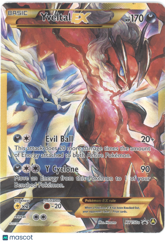 2014 XY Yveltal EX Holo Black Star Promo FA #XY150a