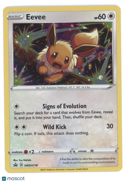 2021 Sword & Shield Eevee Holo Black Star Promo Holo #SWSH118
