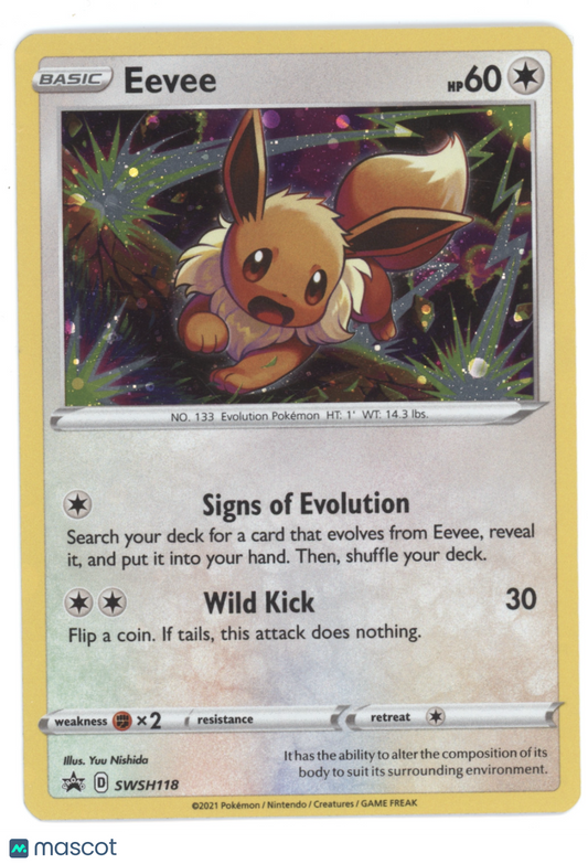2021 Sword & Shield Eevee Holo Black Star Promo Holo #SWSH118