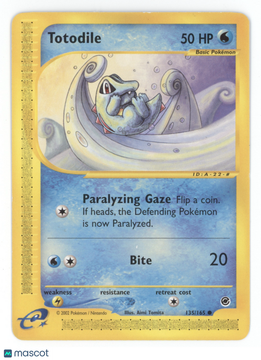 2002 Expedition Base Set Totodile #135/165