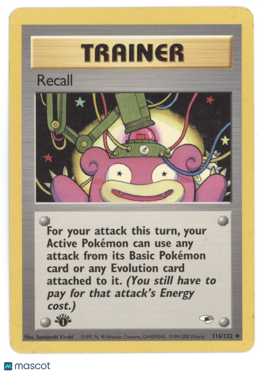 2000 Gym Challenge Recall Uncommon 1st Edition #116/132