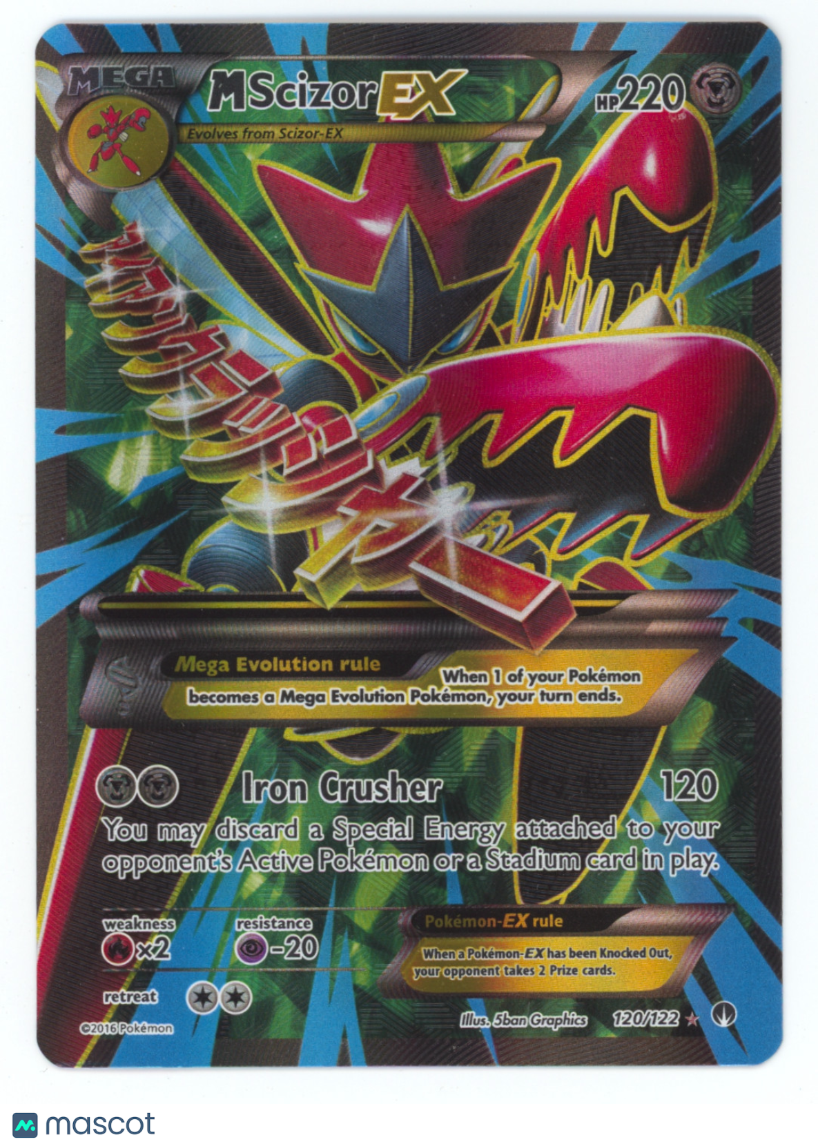 2016 BREAKpoint M Scizor EX Holo UR FA #120/122