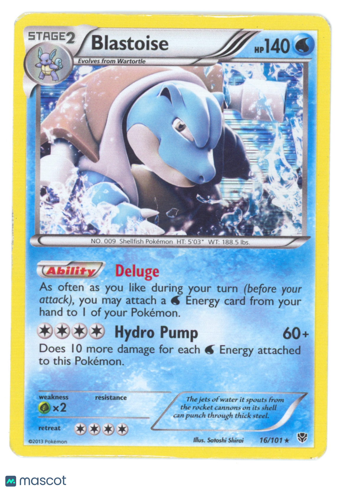 Blastoise Holo Plasma Blast #16/101