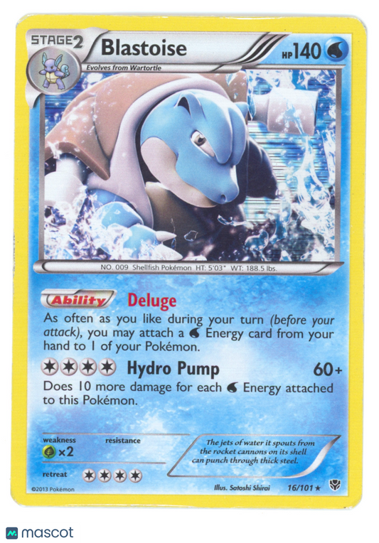 Blastoise Holo Plasma Blast #16/101