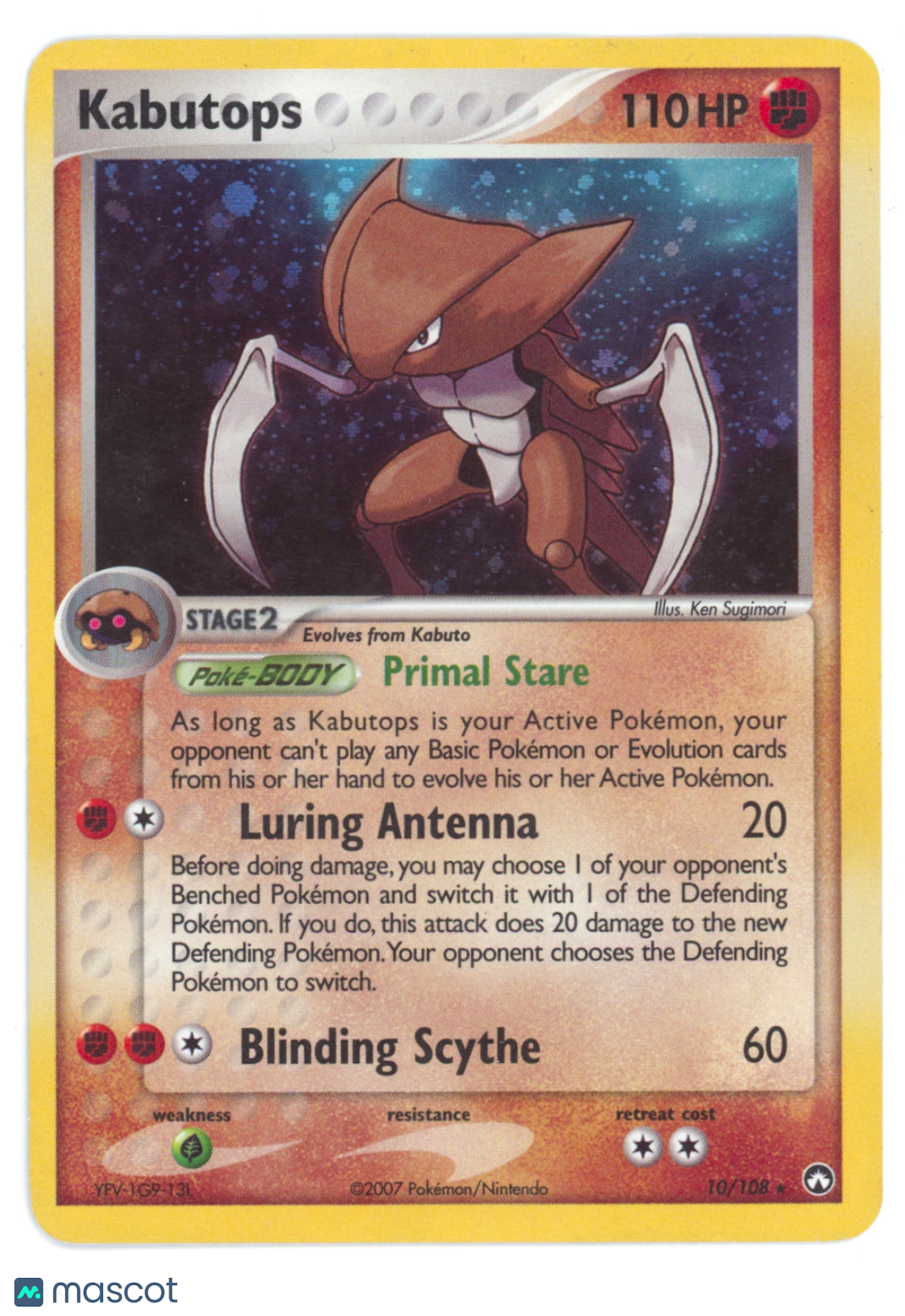 Kabutops Holo EX Holon Phantoms #10/108
