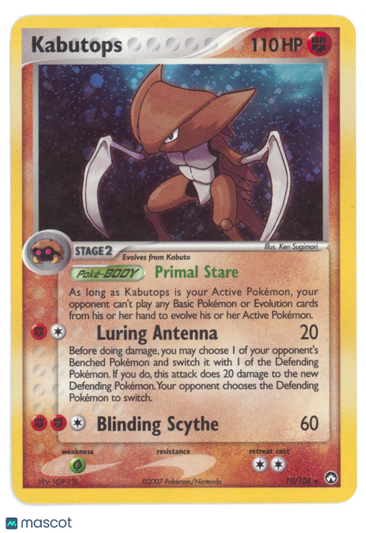 Kabutops Holo EX Holon Phantoms #10/108