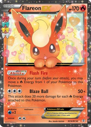 Flareon EX (Generations: Radiant Collection) (RC6/RC32) Pokemon