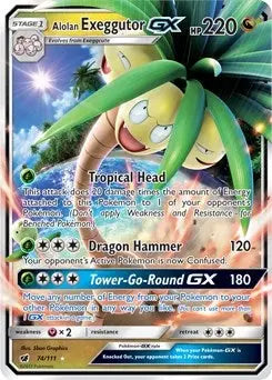 Alolan Exeggutor GX (SM - Crimson Invasion) (74/111) Pokemon
