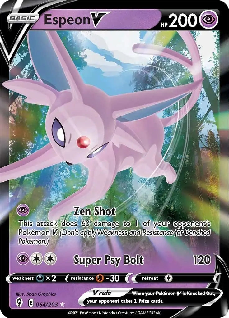 Espeon V (SWSH07: Evolving Skies) (064/203) Pokemon