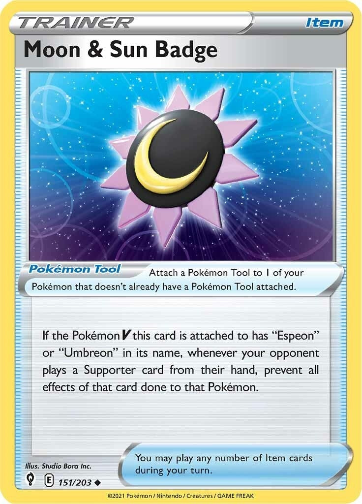 Moon & Sun Badge (SWSH07: Evolving Skies) (151/203)
