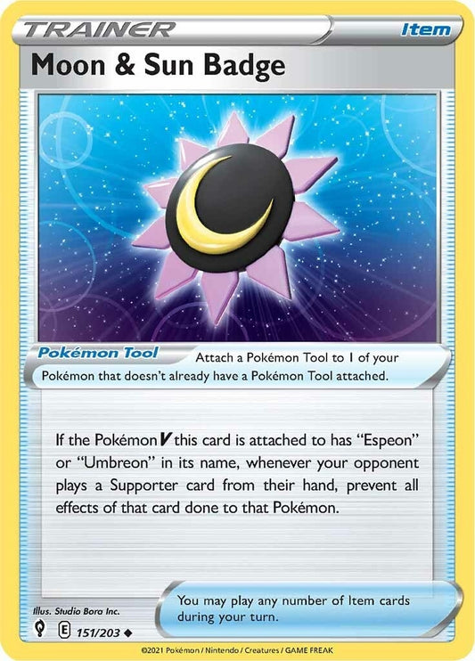 Moon & Sun Badge (SWSH07: Evolving Skies) (151/203)