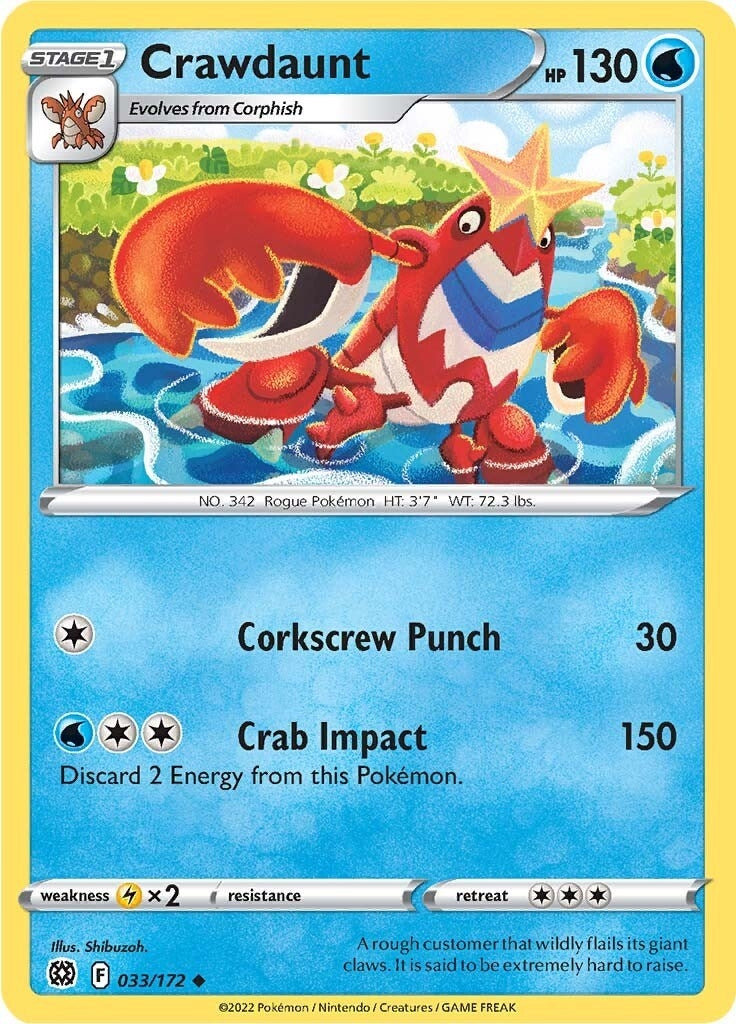 Crawdaunt (SWSH09: Brilliant Stars) (033/172)