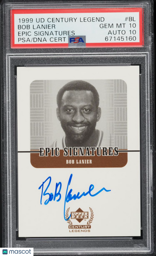 1998 Upper Deck Century Legends Epic Signatures Bob Lanier #BL PSA 10 Auto 10