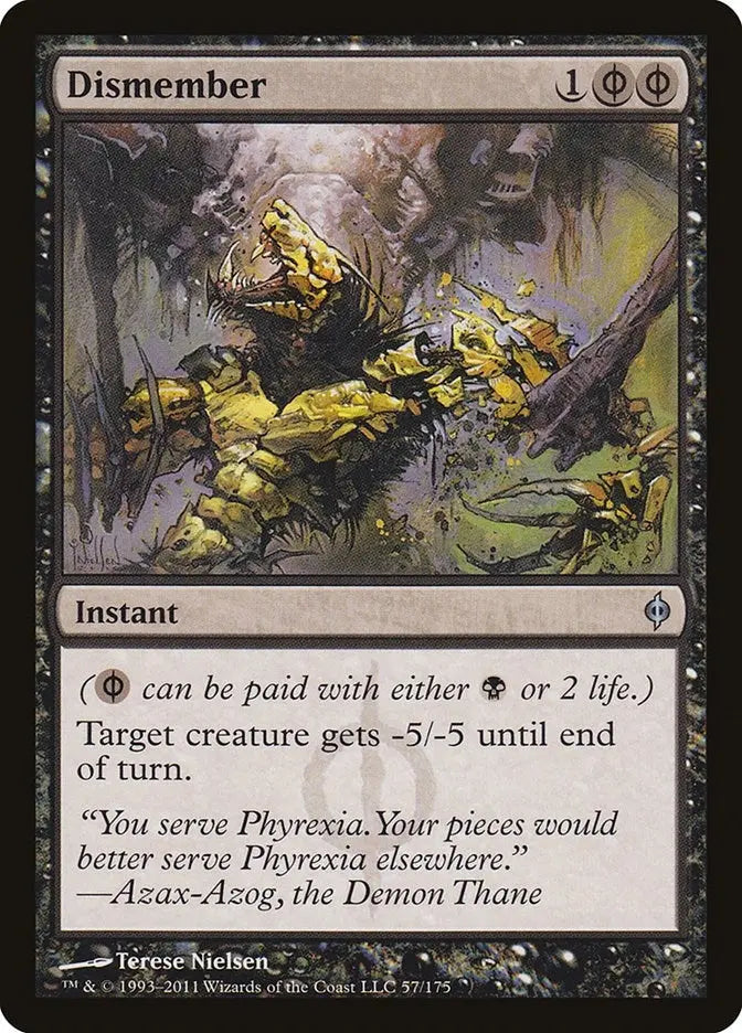 Dismember (New Phyrexia) (57) Magic: The Gathering