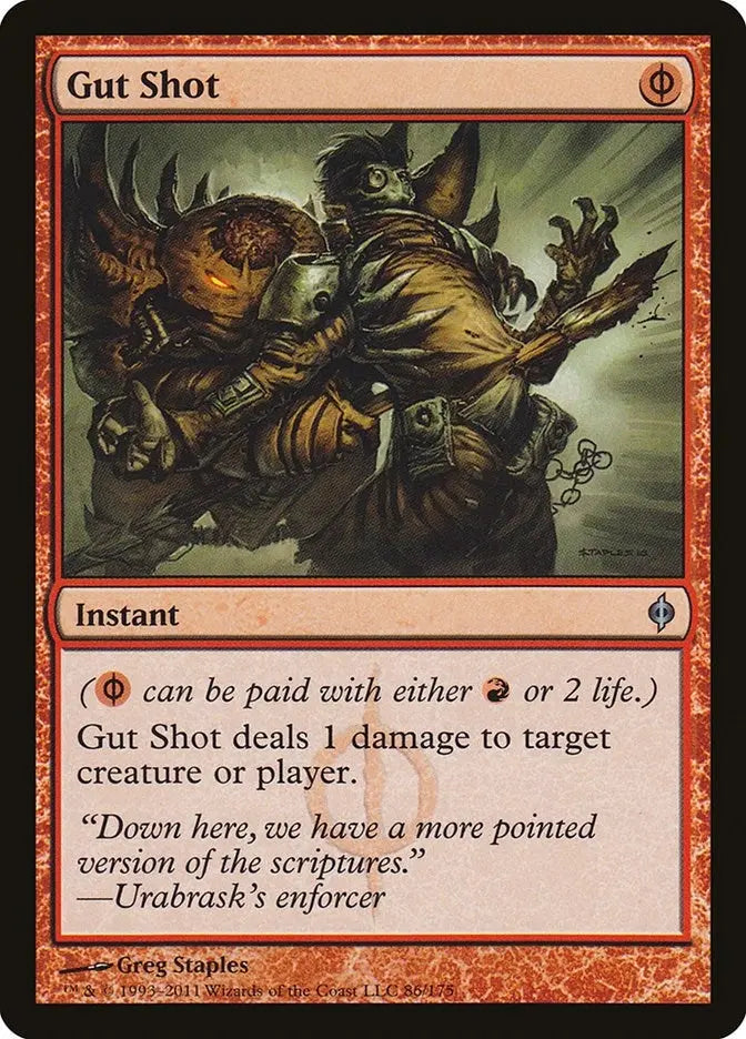 Gut Shot (New Phyrexia) (86) Magic: The Gathering