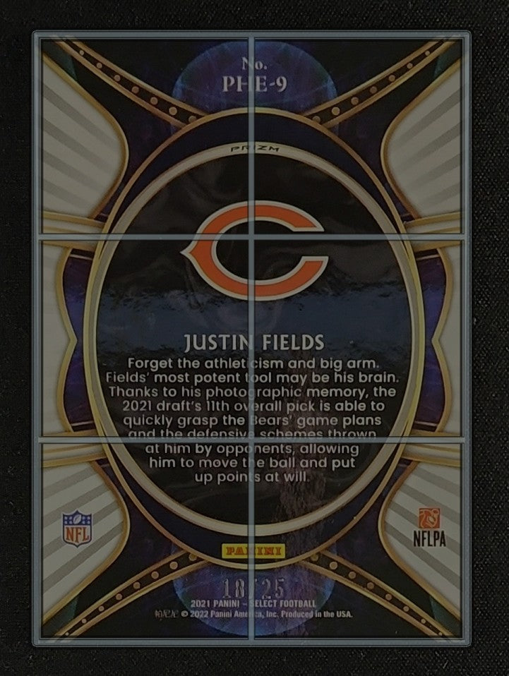2021 Panini Select Phenomenon Justin Fields #PHE-9 Tie Dye Prizm RC 18/25