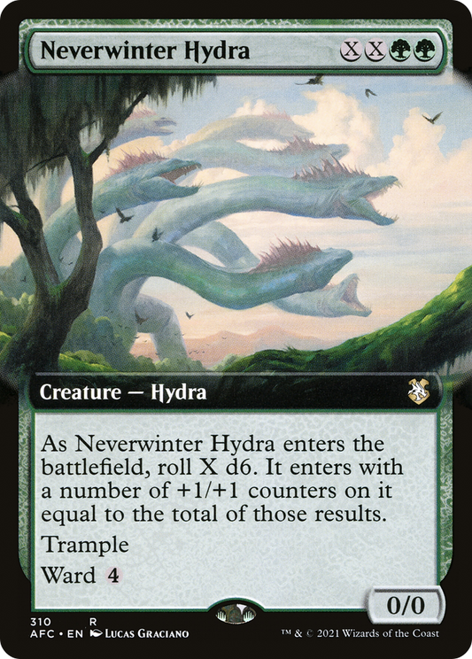 Neverwinter Hydra (Extended Art) (310) (AFC) Magic: The Gathering