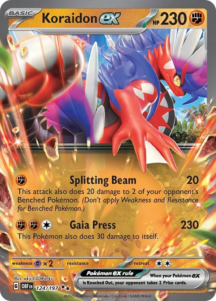 Koraidon ex (SV03: Obsidian Flames) (124/197) Pokemon