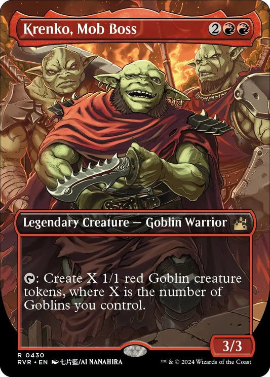 Krenko, Mob Boss (Anime Borderless) (Ravnica Remastered) (430) Magic: The Gathering