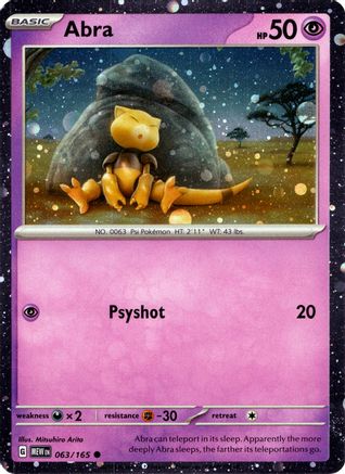 Abra - 063/165 (Cosmos Holo) - Miscellaneous Cards & Products - - Holofoil -  -  063/165 - Promo Miscellaneous Cards & Products