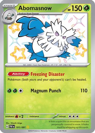Abomasnow - SV Paldean Fates - - Holofoil -  -  101/091 - Shiny Rare SV: Paldean Fates