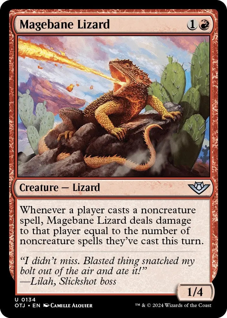 Magebane Lizard (Outlaws of Thunder Junction) (134) Magic: The Gathering