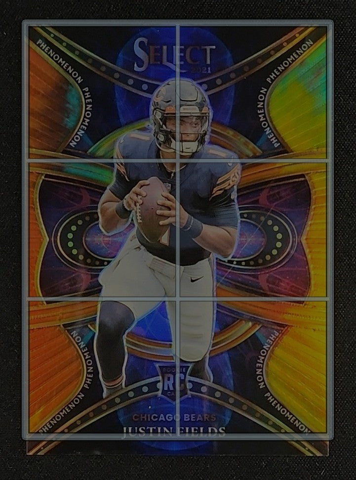 2021 Panini Select Phenomenon Justin Fields #PHE-9 Tie Dye Prizm RC 18/25