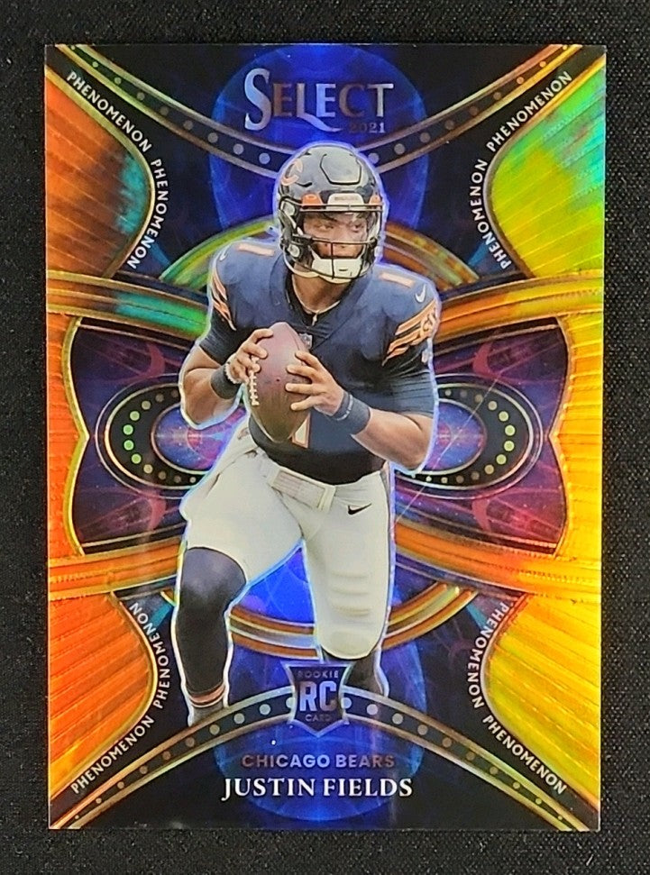 2021 Panini Select Phenomenon Justin Fields #PHE-9 Tie Dye Prizm RC 18/25