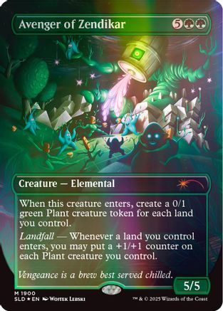 Avenger of Zendikar (Double Rainbow Foil)-Secret Lair Drop Series-(SLD-1900) -  Foil Secret Lair Drop Series