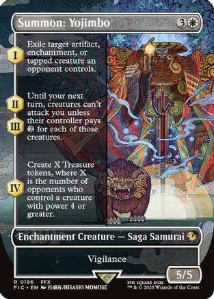 Summon: Yojimbo (Borderless)-Commander: FINAL FANTASY-(FIC-196) -  Foil Commander: FINAL FANTASY
