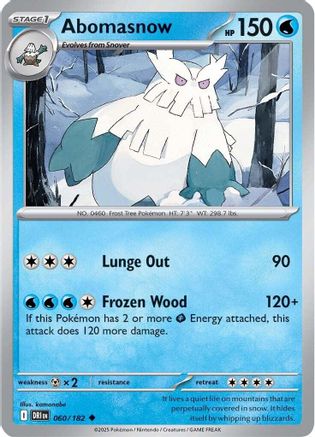 Abomasnow - SV10 Destined Rivals - - Reverse Holofoil -  -  060 - Uncommon SV10: Destined Rivals