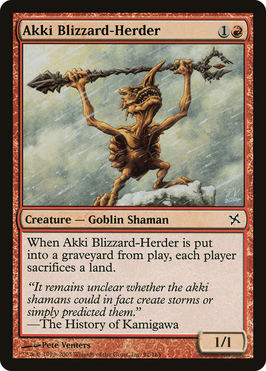 Akki Blizzard-Herder (Betrayers of Kamigawa) (91) Magic: The Gathering