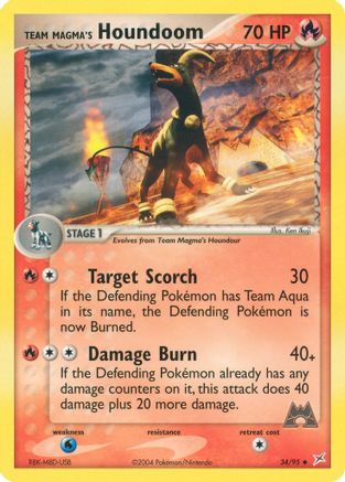 Team Magma's Houndoom (34/95) (MA) Pokemon