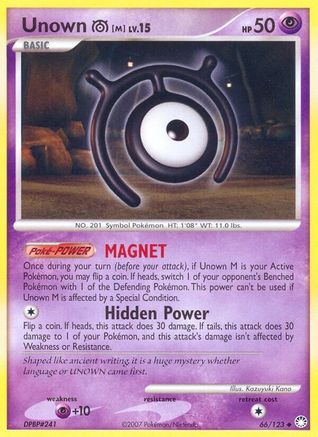 Unown [M] (66/123) (MT) Pokemon