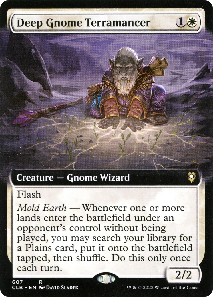 Deep Gnome Terramancer (Extended Art) (607) (CLB) Magic: The Gathering