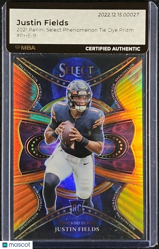 2021 Panini Select Phenomenon Justin Fields #PHE-9 Tie Dye Prizm RC 18/25