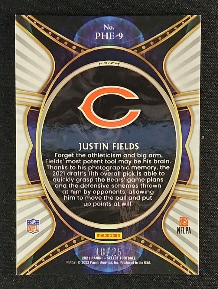 2021 Panini Select Phenomenon Justin Fields #PHE-9 Tie Dye Prizm RC 18/25