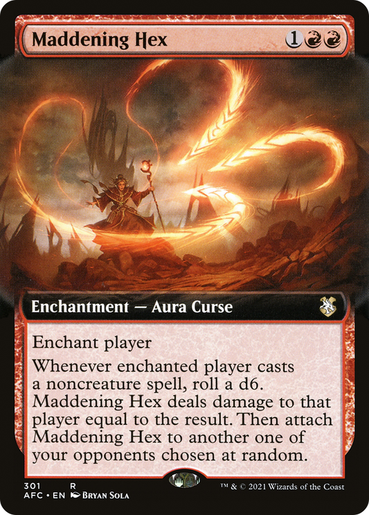 Maddening Hex (Extended Art) (301) (AFC) Magic: The Gathering