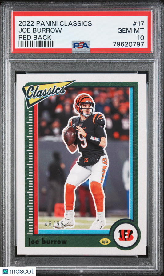 2022 Panini Classics Joe Burrow #17 PSA 10