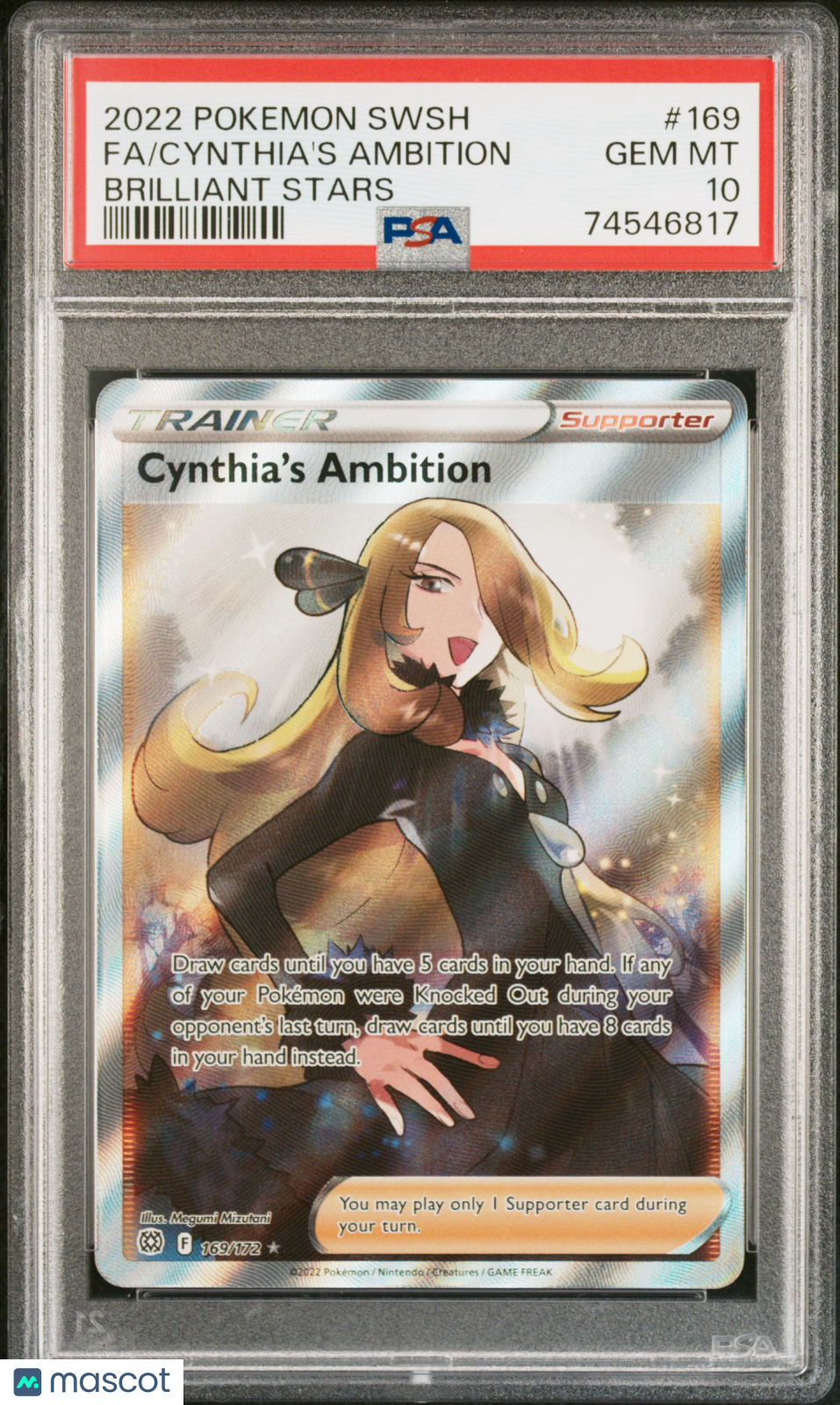 Cynthia's Ambition Fa Brilliant Stars 2022 Pokemon Sword & Shield Brilliant Stars #169