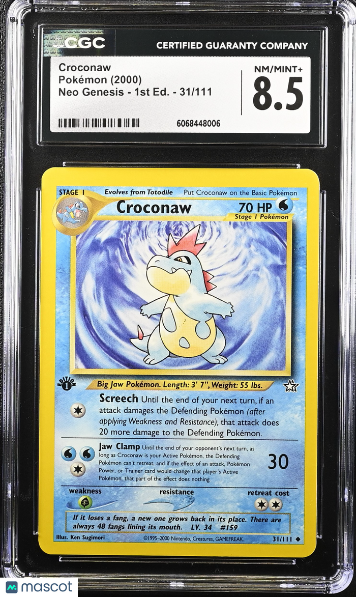 Croconaw 1st Edition 2000 Pokemon Neo Genesis #31/111