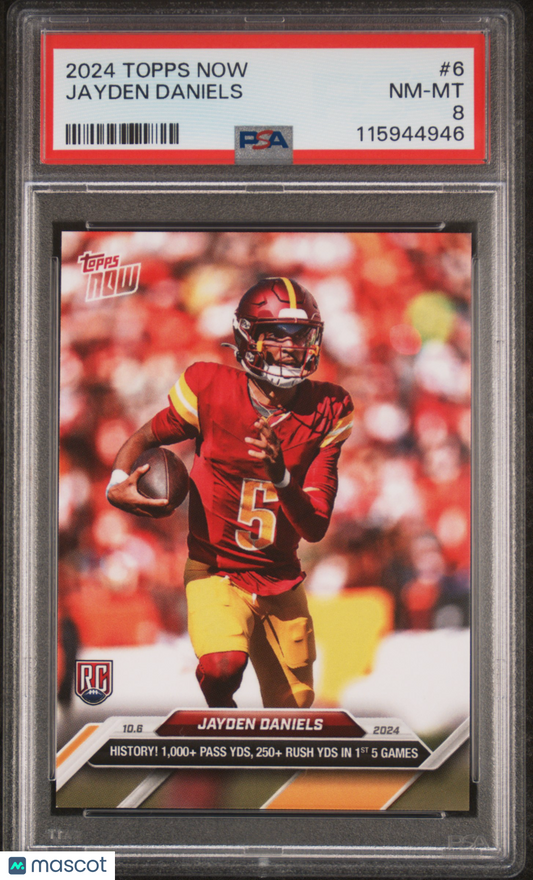 2024 Topps Now Jayden Daniels #6 PSA 8